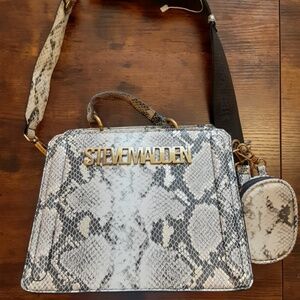 Steve Madden Bevelyn Metallic Snake Convertible Crossbody Bag